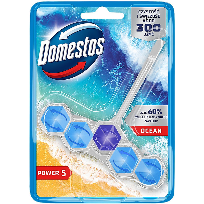 0403202669a7ddc668ff2.jpeg Zawieszka do WC Domestos Power 5 50g Ocean - obrazek 1