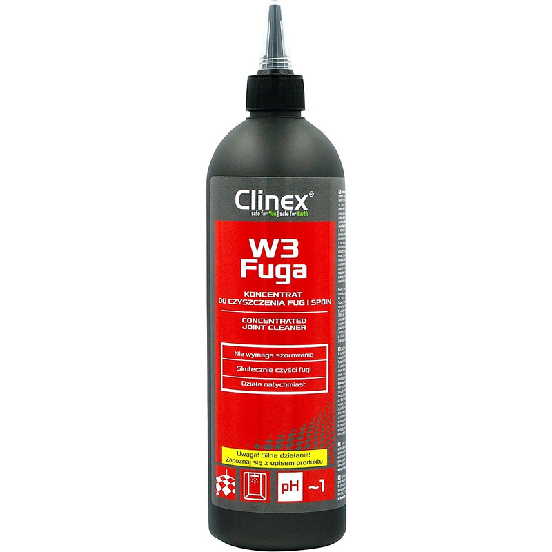 0403202669a7de176decf.jpeg Koncentrat CLINEX W3 Fuga, do czyszczenia fug i spoin, 500ml - obrazek 1