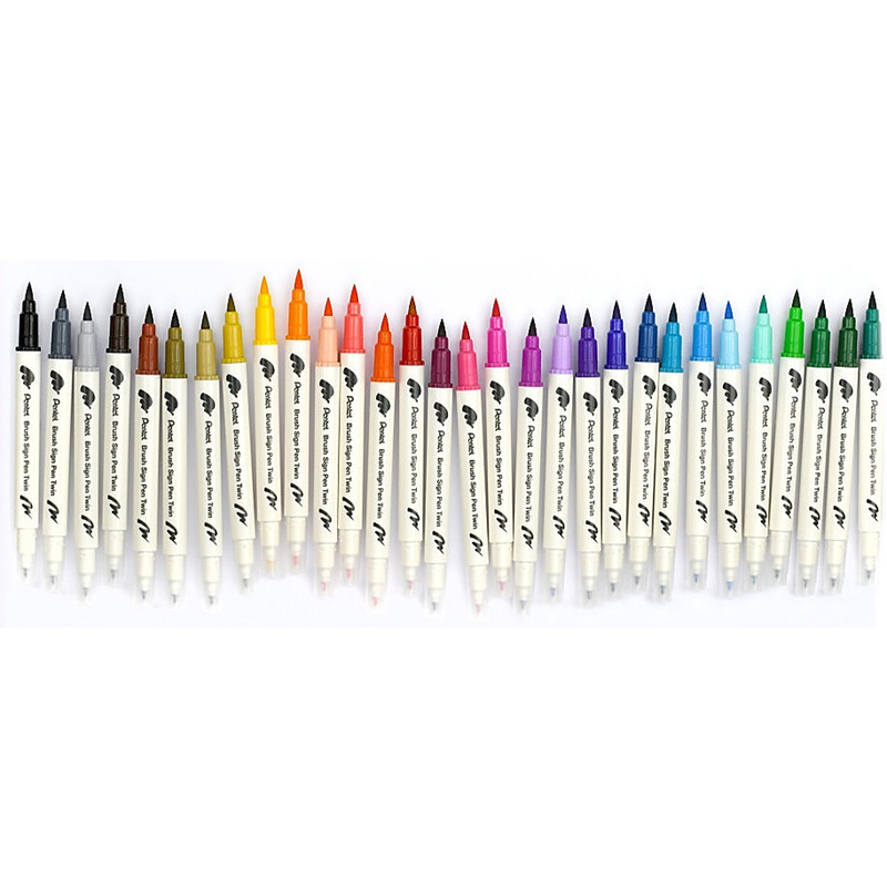 0403202669a7defa794ae.jpeg Pisak pędzelkowy Pentel Brush Sign Pen Twin SESW30 - obrazek 1