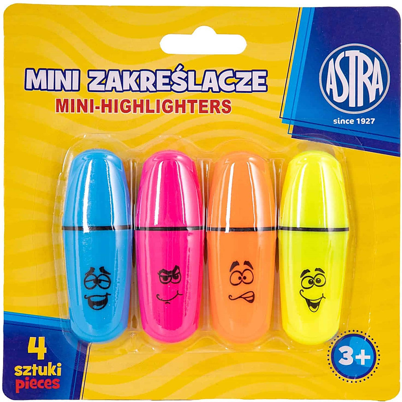 0403202669a7df2c3e3bd.jpeg Zakreślacze Astra Mini 4 kolory - obrazek 1