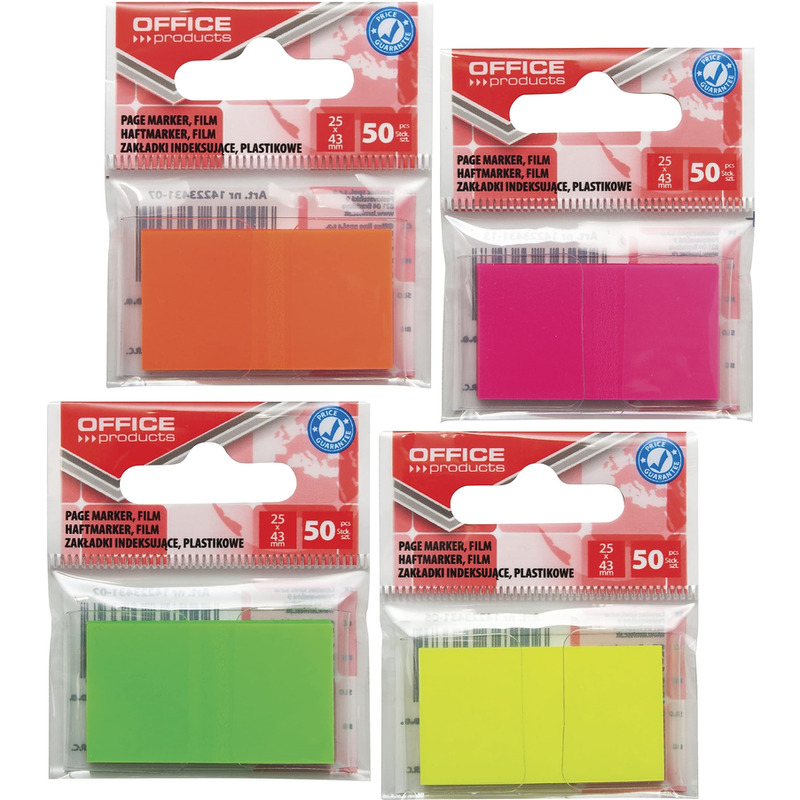 0403202669a7df941daa8.jpeg Zakładki indeksujšce OFFICE PRODUCTS, PP, 25x43mm, - obrazek 1