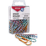 Spinacze metalowe OFFICE PRODUCTS Zebra, powlekane