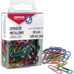 Spinacze kolorowe OFFICE PRODUCTS, powlekane, 28mm