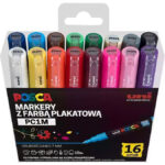 Markery z farbą plakatową Uni POSCA PC-1M 16 kolor