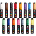 Marker z farbą plakatową Uni POSCA PC-7M biały