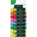 Zakreślacze Faber-Castell 48 neon 8 kolorów