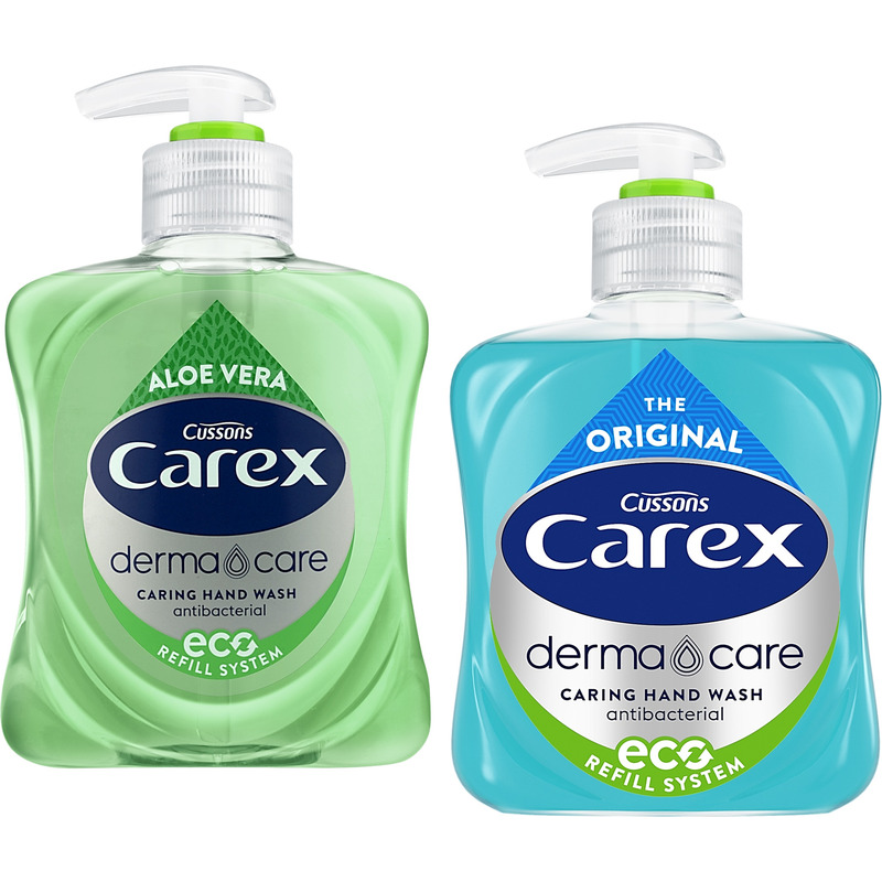 0403202669a7e1a566140.jpeg Mydło w płynie Carex 250ml Original - obrazek 1